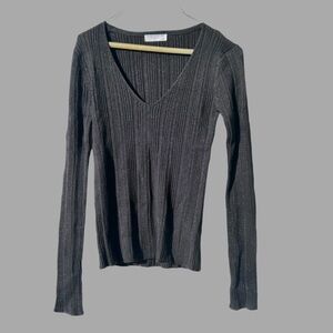 NWOT Majestic Filatures Ribbed Shimmer Sweater Sz‎ 2